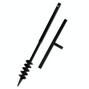 Bu&scaron;ilica za zemlju s ručkom i svrdlom 120mm duple spirale čelična crna