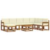 vidaXL Set vanjskih sofa s jastukom 9 pcs Prirodna i krem