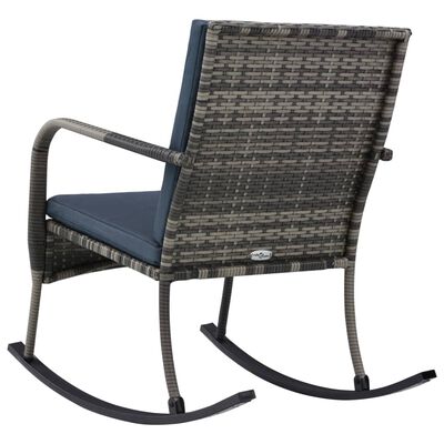 vidaXL Vrtna stolica za ljuljanje od poliratana antracit