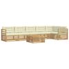 vidaXL Set vanjskih sofa 7 kom. Bijela i krem Poliester