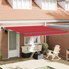 vidaXL Skrovita tenda Crvena 400 &times; 300 cm Poliester i aluminij