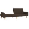 vidaXL Dvosjed na razvlačenje od tkanine s tabureom tamnosmeđi