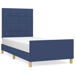 vidaXL Okvir za krevet bez madraca plava 80x200cm od tkanine