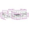 vidaXL Set vanjskih sofa s jastukom 7 pcs Prirodna i svijetlo siva