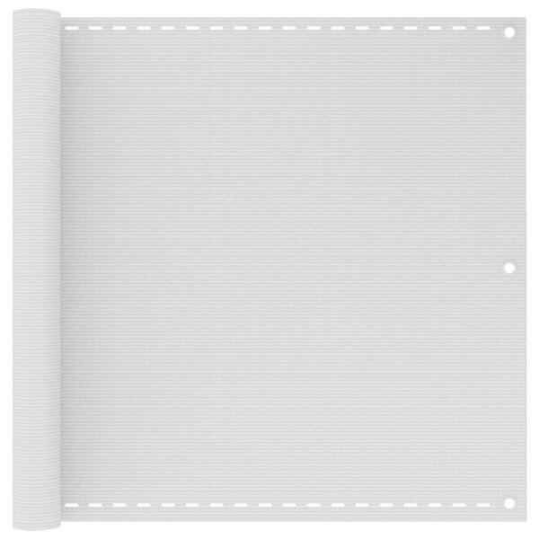vidaXL Balkonski zastor bijeli 90 x 500 cm HDPE