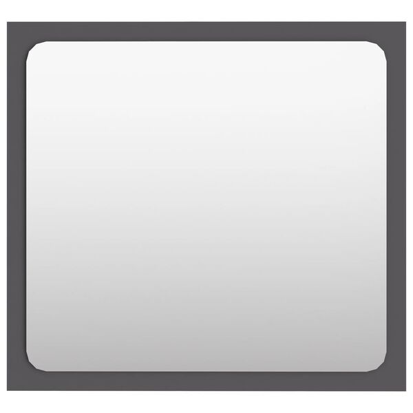 vidaXL Kupaonsko ogledalo sivo 40 x 1,5 x 37 cm konstruirano drvo