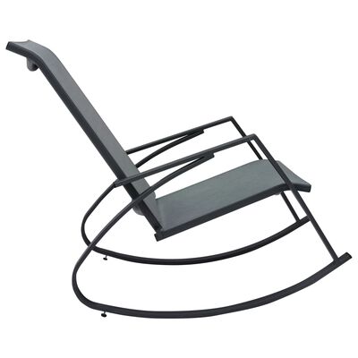 vidaXL Vrtne stolice za ljuljanje od tekstilena 2 kom sive