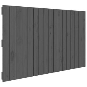 vidaXL Zidno uzglavlje sivo 108 x 3 x 60 cm od masivne borovine