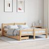 vidaXL Okvir za krevet s 2 ladice 140 x 200 cm od masivne borovine
