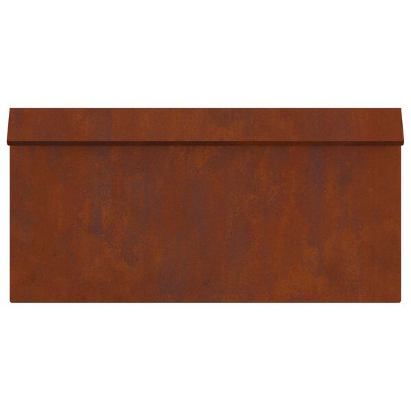 vidaXL Ograda protiv puževa Rđa 50 x 3,5 x 25 cm