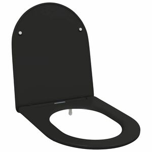 vidaXL WC daska Crna 47 x 36 x 3,4 cm Duroplast