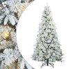 vidaXL Umjetno božićno drvce s nogom s stalakom Bijelo 240 cm PE i PVC