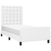 vidaXL Okvir za krevet s uzglavljem bijeli 80 x 200 cm od umjetne kože