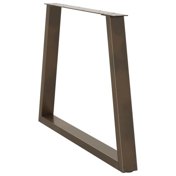 vidaXL Noge za blagovaonski stol V-oblik 3 kom Prirodni čelik 100 x (72-73,3) cm Čelik