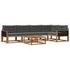vidaXL Set vanjskih sofa s jastukom 6 pcs Prirodna i antracit