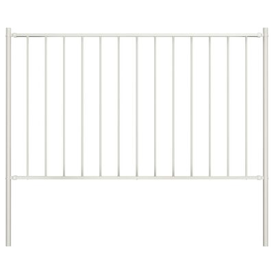 vidaXL Panel za ogradu sa stupovima čelični 1,7 x 1 m bijeli