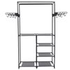 vidaXL Stalak za odjeću od čelika i netkane tkanine 87x44x158 cm crni