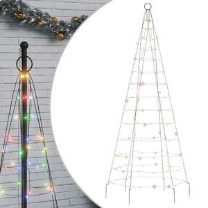 vidaXL LED božićno drvce 200 LED &scaron;arenih 180 cm