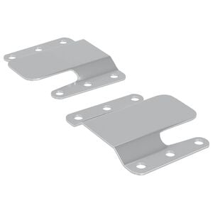 vidaXL Držač za ravno montiranje 2 pcs Srebrno 75 x 66 x 1,4 mm Čelik