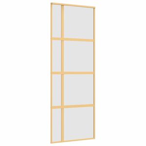 vidaXL Klizna vrata zlatna 76x205 cm matirano staklo ESG i aluminij