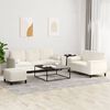 vidaXL 3-dijelni set sofa s jastucima krem bar&scaron;unasti