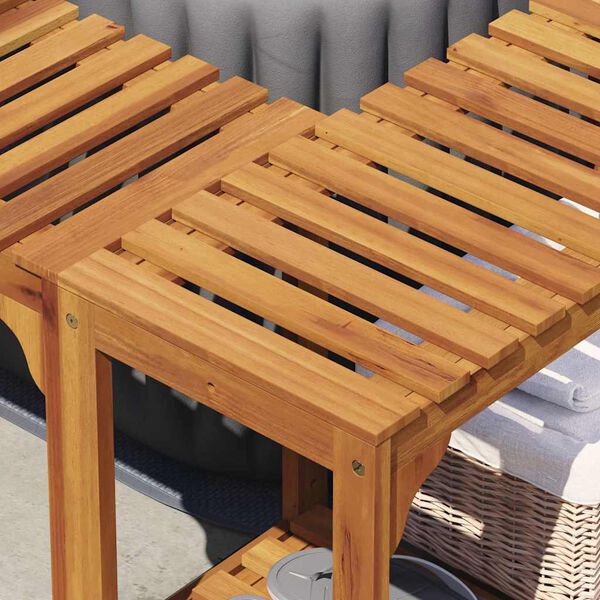 vidaXL Kvadratna vanjska ogradica za vruću kadu Smeđa 250 x 250 cm