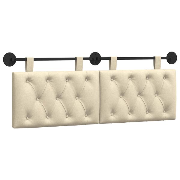 vidaXL Držeće uzglavlje Zidne Krema 150 x 55 x 7 cm tkanina