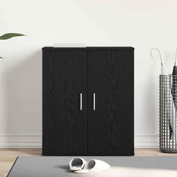 vidaXL Ormar za cipele Crni hrast 60 x 35 x 70 cm Konstruirano drvo