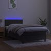 vidaXL Krevet box spring s madracem LED tamnosivi 90x190 cm bar&scaron;un