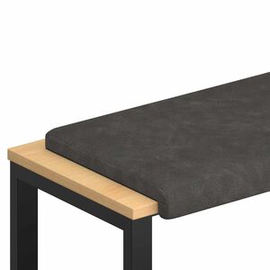 vidaXL Jastučić za klupu Umjetna koža Crna Dubina 35 cm