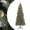 vidaXL Umjetno božićno drvce Zelena 180 cm PVC, plastika i čelik