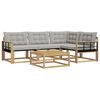 vidaXL Set vanjskih sofa 5 pcs Bijela i svjetlosiva 79 x 79 x 37 cm