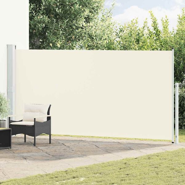 vidaXL Uvlačiva bočna tenda za terasu 180 x 500 cm krem