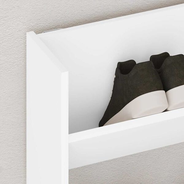 vidaXL Zidni ormarić za cipele bijeli 80x18x90 cm konstruirano drvo