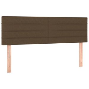 vidaXL Uzglavlja tamnosmeđa 144x5x78/88 cm od tkanine