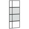 vidaXL Klizna vrata crna 90 x 205 cm od kaljenog stakla i aluminija