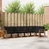 vidaXL Set vanjskih sofa s jastukom 6 pcs Prirodna i crna