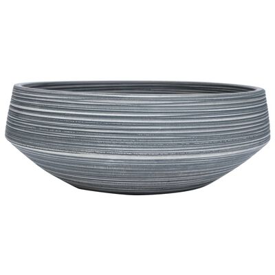 vidaXL Nadgradni umivaonik sivi okrugli Φ 41 x 14 cm keramički