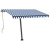 vidaXL Samostojeća automatska tenda 350x250 cm plavo-bijela
