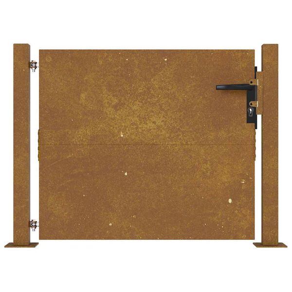 vidaXL Vrtna vrata 100x100 cm Corten čelik