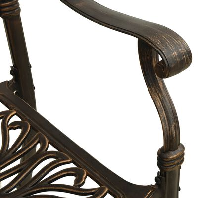 vidaXL Vrtne stolice od lijevanog aluminija 2 kom brončane