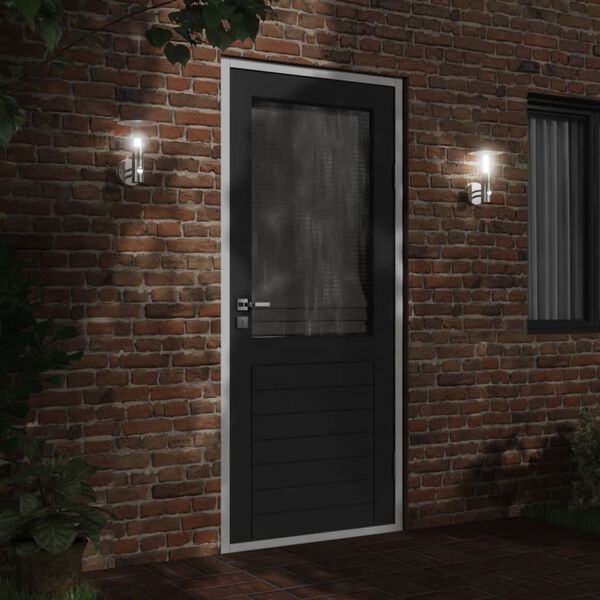 vidaXL Vanjske zidne svjetiljke sa senzorima 2 kom srebrne od čelika