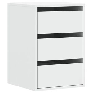 vidaXL Kutna komoda s ladicama bijela 40x41x58 cm konstruirano drvo