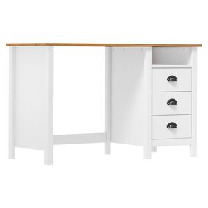 vidaXL Radni stol Hill s 3 ladice 120 x 50 x 74 cm od masivne borovine