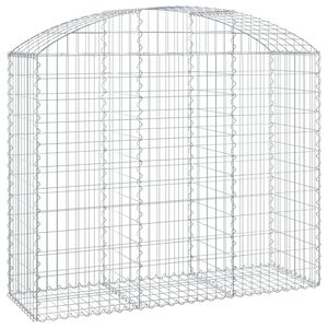 vidaXL Gabionska ko&scaron;ara s lukom 150x50x120/140 cm pocinčano željezo