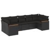 vidaXL 7-dijelni set vrtnih sofa od poliratana s jastucima crni