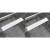vidaXL Linearni odvod za tuš 2 kom s kružićima 630 x 140 mm čelični