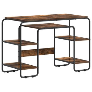 vidaXL Stol s pohranom Dimljeni hrast 113,5 x 52 x 75,5 cm