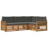 vidaXL Set vanjskih sofa s jastukom 4 pcs Prirodna i antracit