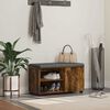 vidaXL Klupa za hodnik s jastukom Dimljeni hrast 80 x 38 x 46 cm
